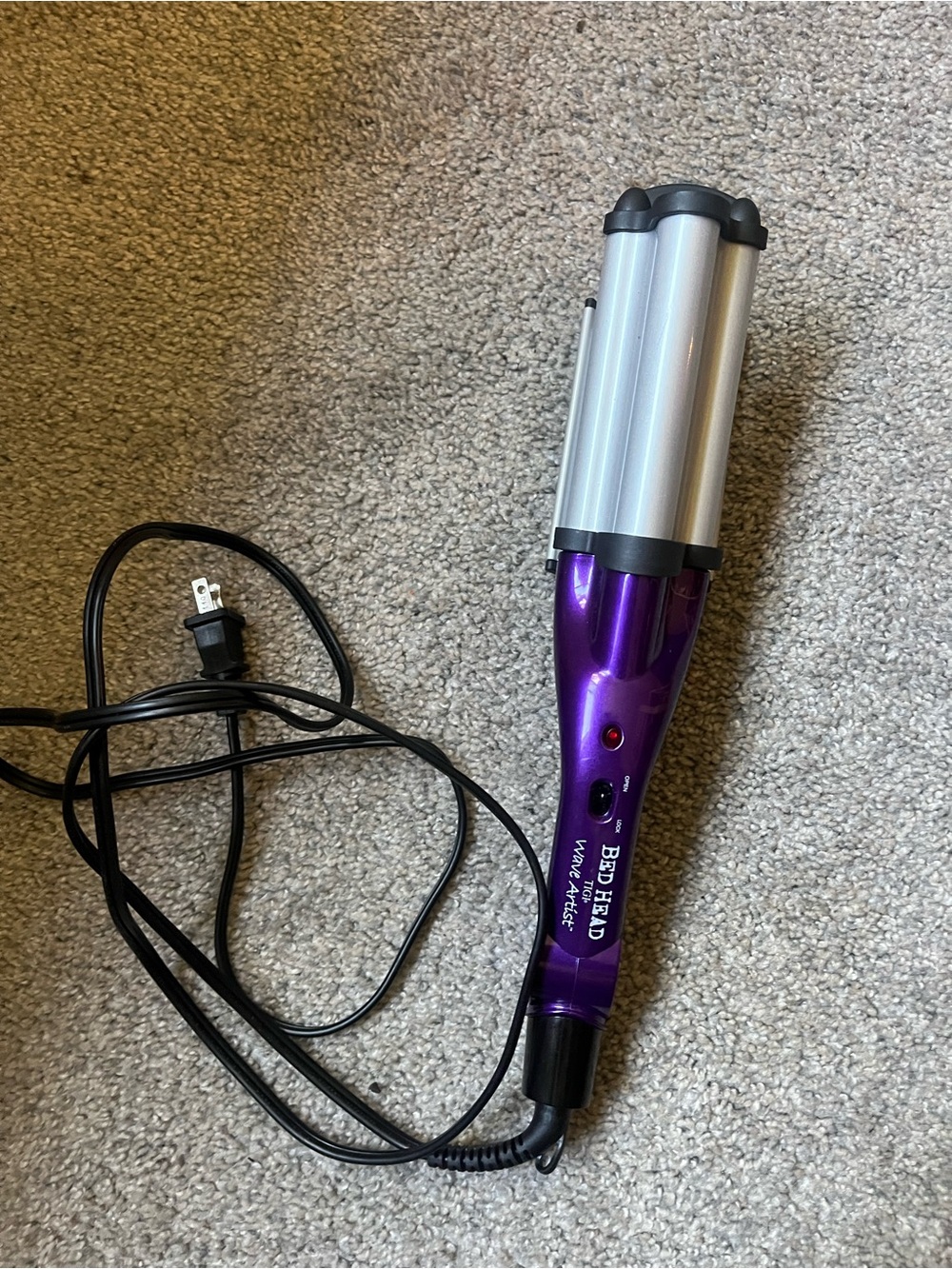 BaByliss Purple Triple Barrel Waver with Silver Barrels